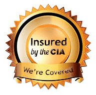 Bruno's Bounce House insurance certification badge