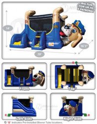 Police20Dog203 1713120201 Jumbo Police Dog Bounce House Combo - Dry